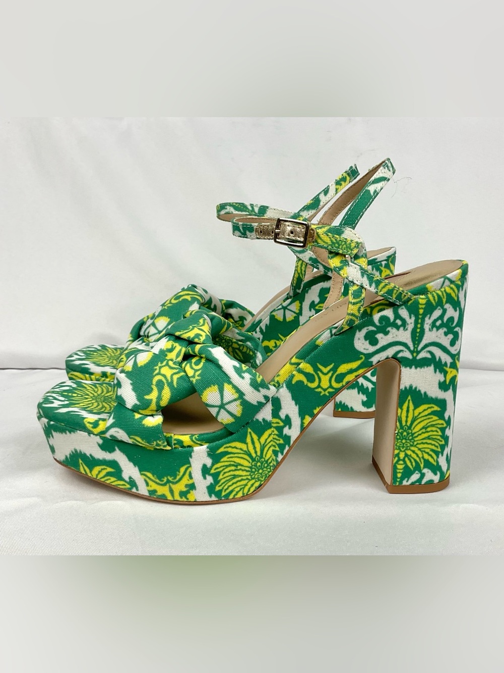 Antonio Melani Mya Royal Palm Sandals Braided Platform Sz 8.5 New Tropical Print